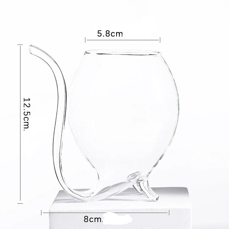 1 peça taça de vidro de alta qualidade para vinho, uísque, tubo criativo para beber suco, canudo de vinho resistente ao calor casa cozinha decoração