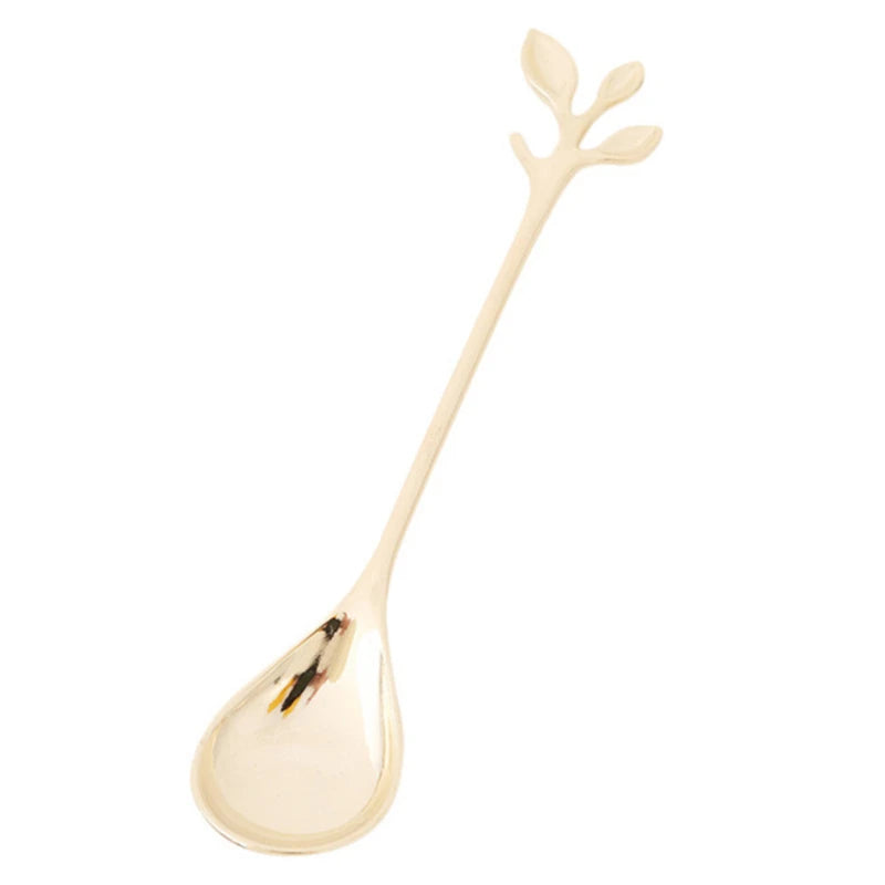 8 peças de aço inoxidável flor de cereja rosa colher de café colher de ouro presentes cozinha sobremesa chá acessórios talheres conjunto de decoração