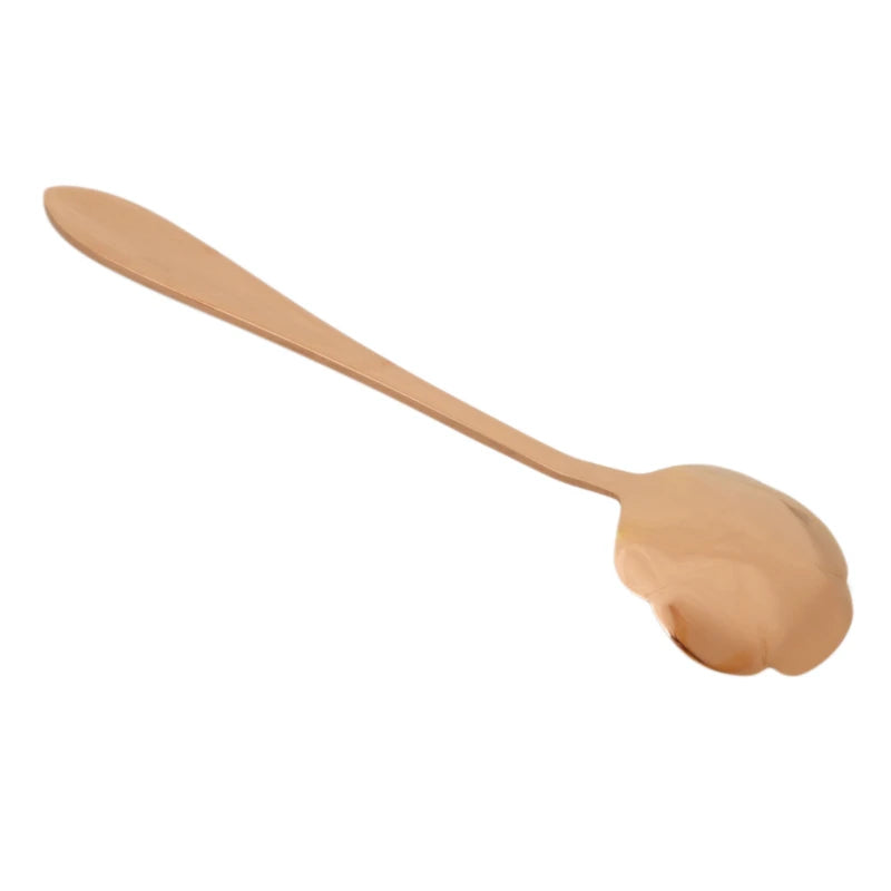 8 peças de aço inoxidável flor de cereja rosa colher de café colher de ouro presentes cozinha sobremesa chá acessórios talheres conjunto de decoração