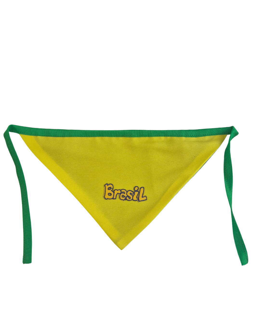 Bandana Pet Brasil Amarela Bordada Modelo Brasil Fun – Tamanhos P, M e G | Doca Express