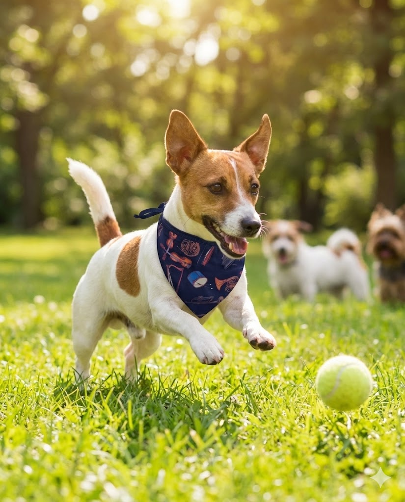 Bandana Pet para Cachorros e Gatos - Dupla Face - Coleção Melodia - Estampa Digital de Instrumentos Musicais - Acessório Pets - Confortável Ajustável e Lavável - Moda Pet Estilosa para Passeios e Fotos - Doca Express