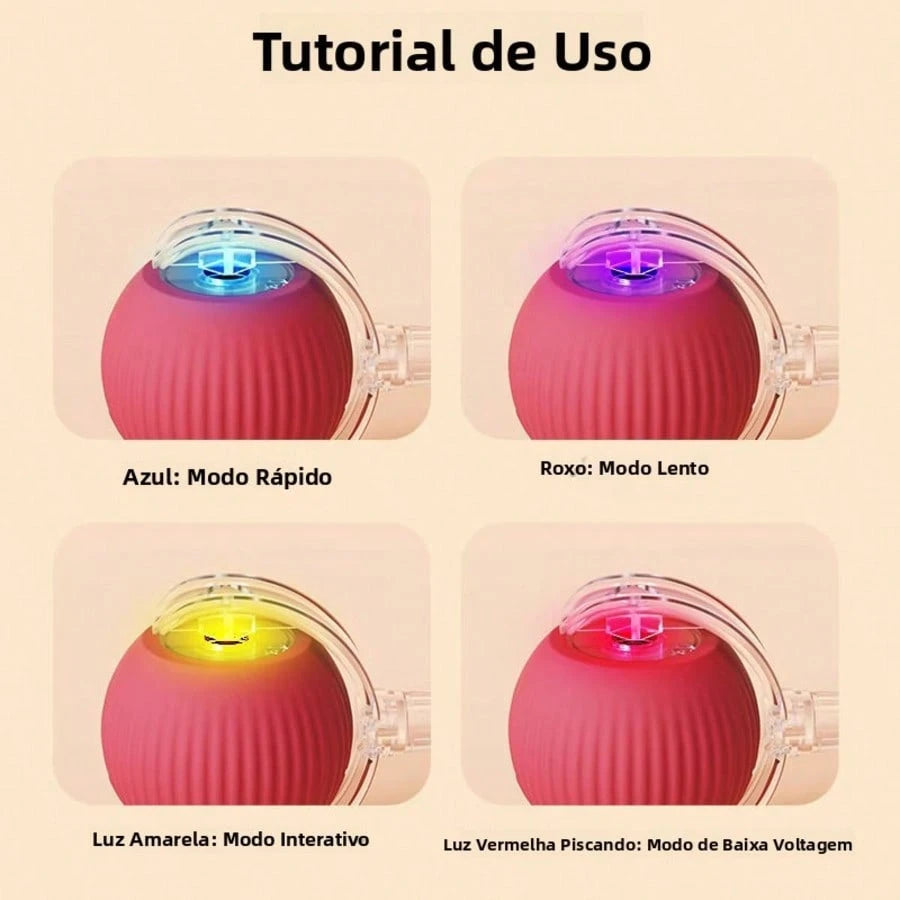 🐾 Bola Interativa Automática para Gatos com Sensor de Gravidade – Recarregável USB - Doca Express