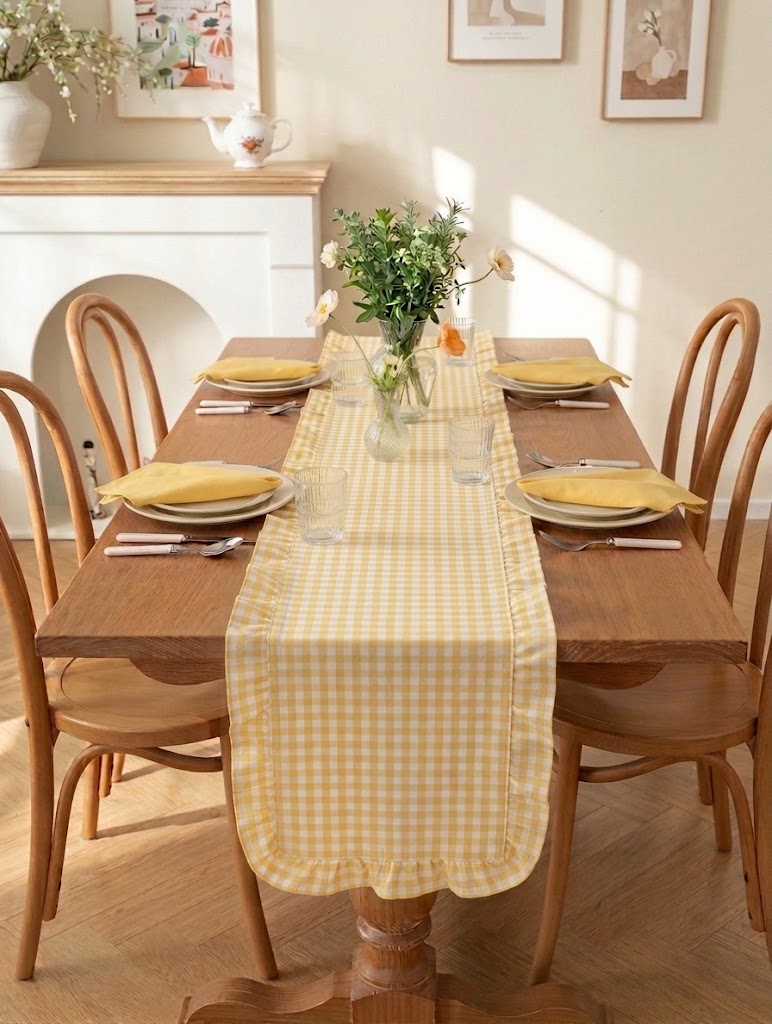 Caminho de Mesa Oxfordine Premium com Acabamento Refinado