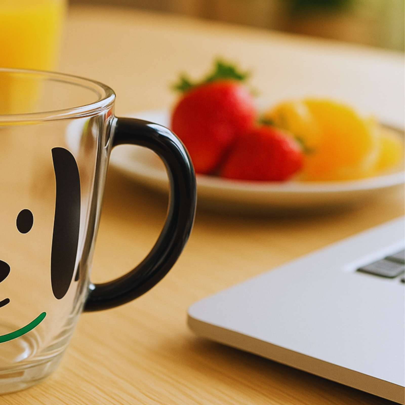 Caneca de Vidro Transparente com Estampa de Cachorro – Alça Preta – 300ml – Caneca Divertida, Criativa e Decorativa para Café, Chá e Presentes
