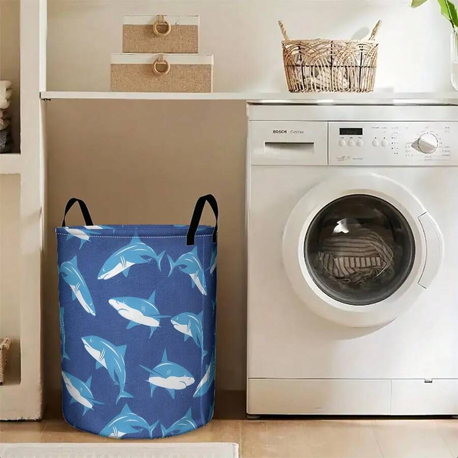 Cesto Organizador Dobrável em Poliéster com Alças | Caixa de Armazenamento Multiuso para Casa e Quarto | Doca Express