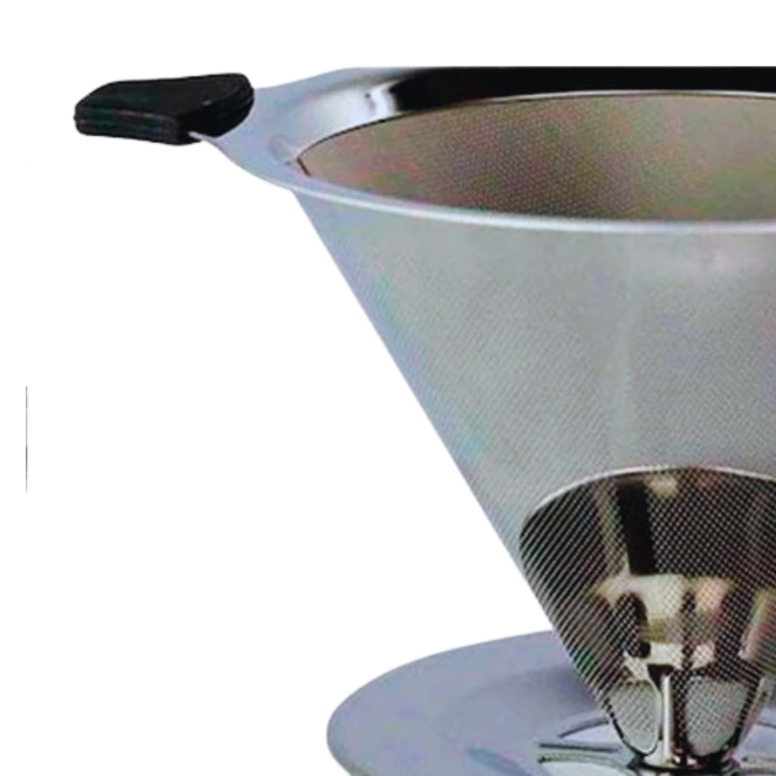 Coador de Café Inox Reutilizável 12x10cm – Filtro Permanente em Aço Inoxidável com Base Antiderrapante – Sustentável, Lavável e Sem Papel