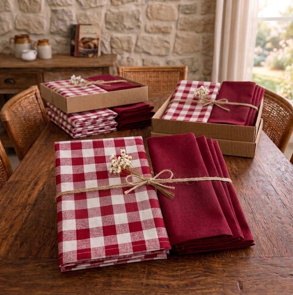 Kit mesa posta para cozinha, sala de jantar e área gourmet em tecido poliéster.