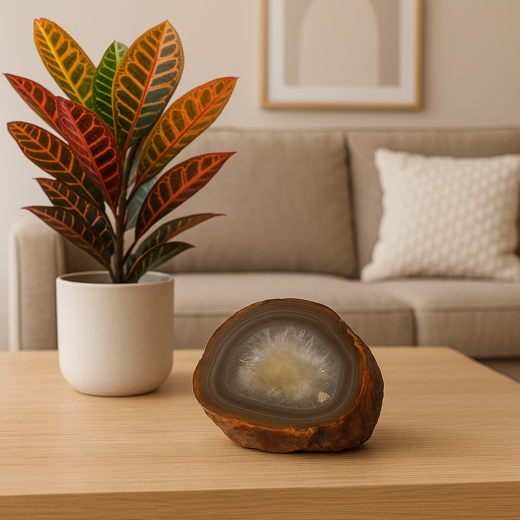 Placa de Ágata Marrom Natural • Peça Única para Decorar AmbientesPlaca de Ágata Marrom Natural • Peça Única para Decorar Ambientes - Doca Express Decoração