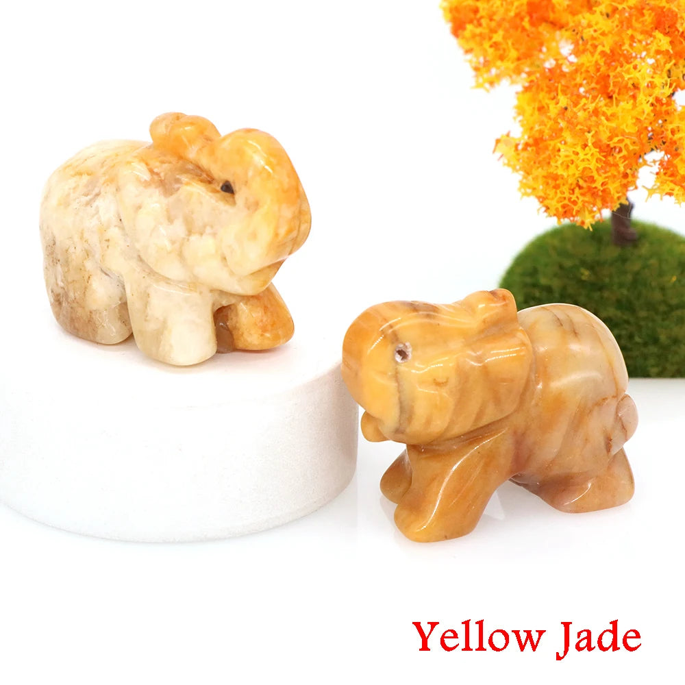 Miniatural Cristal Ametista Quartzo Pedra Precio Estátua de Elefante Pedra Natural Esculpida Artesanato Decoração para Sasa presente