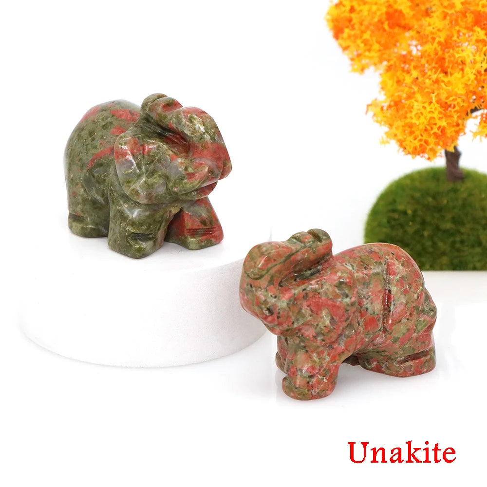 Miniatural Cristal Ametista Quartzo Pedra Precio Estátua de Elefante Pedra Natural Esculpida Artesanato Decoração para Sasa presente