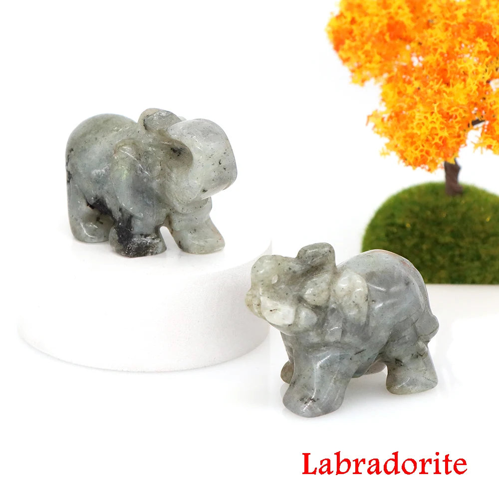 Miniatural Cristal Ametista Quartzo Pedra Precio Estátua de Elefante Pedra Natural Esculpida Artesanato Decoração para Sasa presente