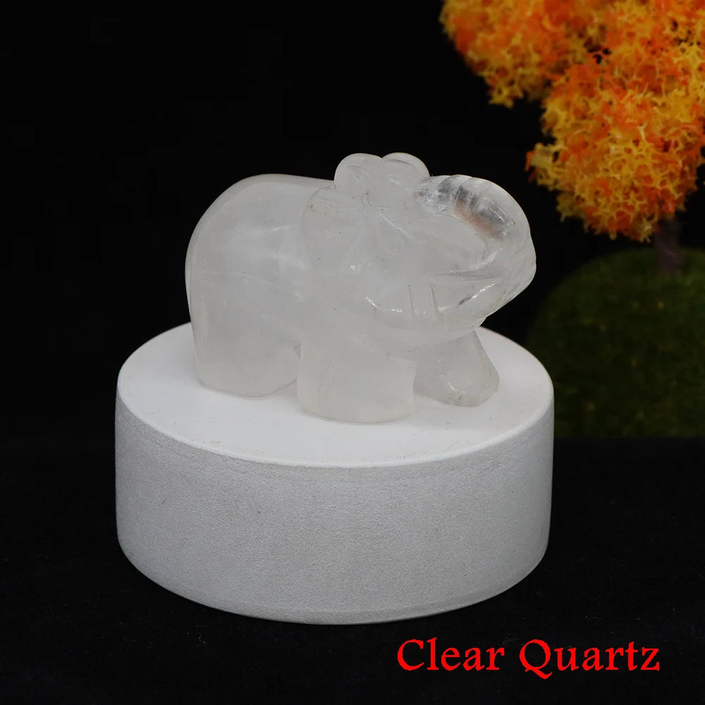 Miniatural Cristal Ametista Quartzo Pedra Precio Estátua de Elefante Pedra Natural Esculpida Artesanato Decoração para Sasa presente