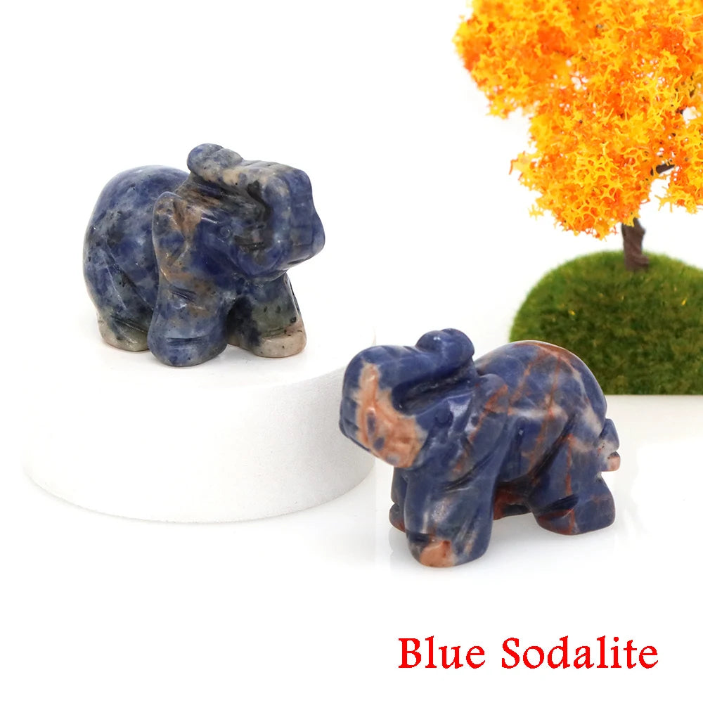 Miniatural Cristal Ametista Quartzo Pedra Precio Estátua de Elefante Pedra Natural Esculpida Artesanato Decoração para Sasa presente