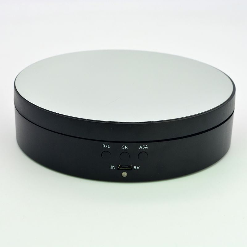 3 Speeds Electric Rotating Display Stand Mirror Turntable Jewelry Holder Battery/USB Power Dropship