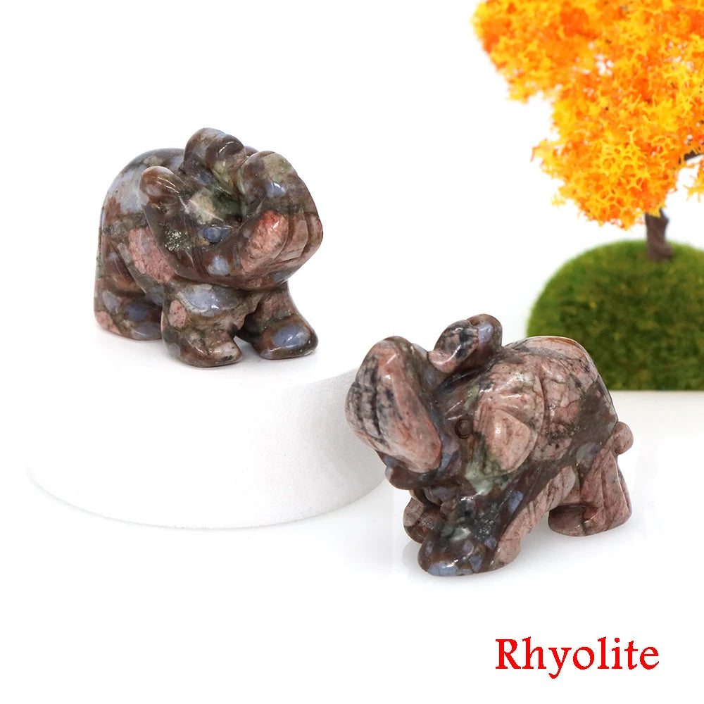 Miniatural Cristal Ametista Quartzo Pedra Precio Estátua de Elefante Pedra Natural Esculpida Artesanato Decoração para Sasa presente