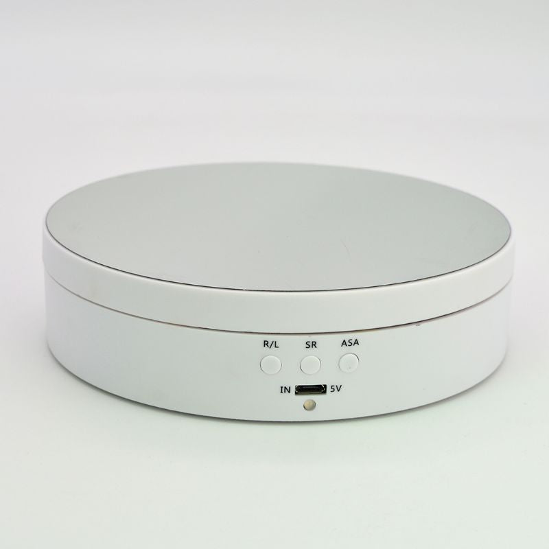 3 Speeds Electric Rotating Display Stand Mirror Turntable Jewelry Holder Battery/USB Power Dropship