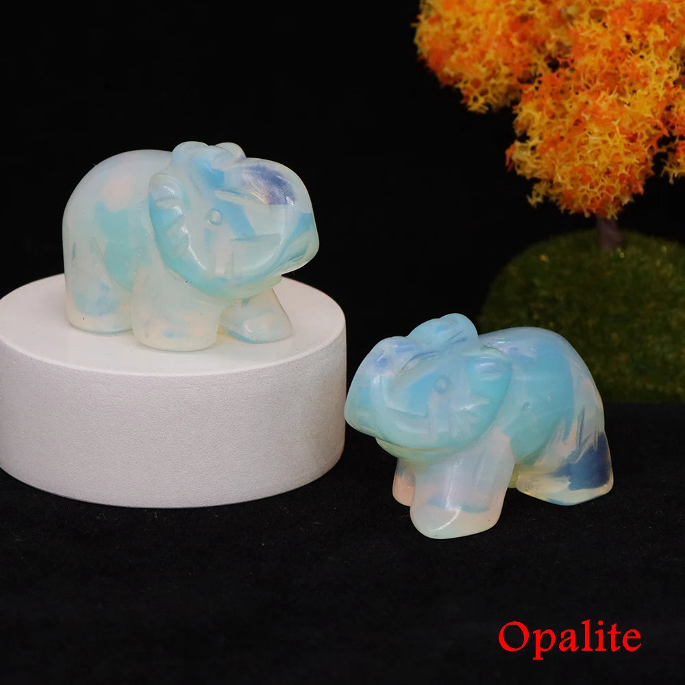 Miniatural Cristal Ametista Quartzo Pedra Precio Estátua de Elefante Pedra Natural Esculpida Artesanato Decoração para Sasa presente