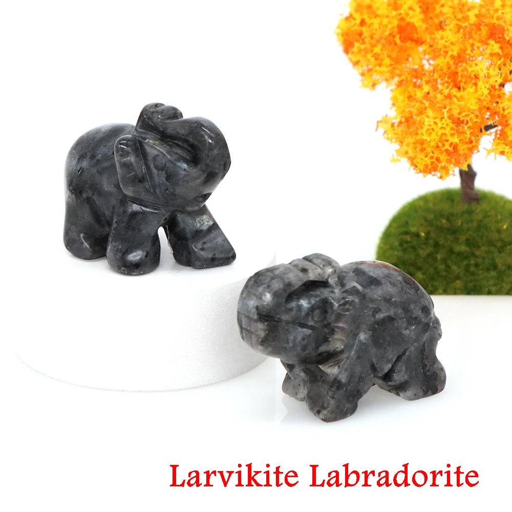 Miniatural Cristal Ametista Quartzo Pedra Precio Estátua de Elefante Pedra Natural Esculpida Artesanato Decoração para Sasa presente
