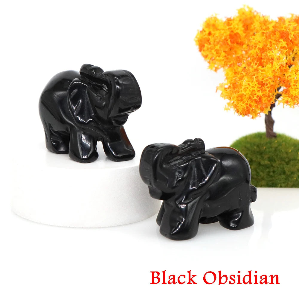 Miniatural Cristal Ametista Quartzo Pedra Precio Estátua de Elefante Pedra Natural Esculpida Artesanato Decoração para Sasa presente