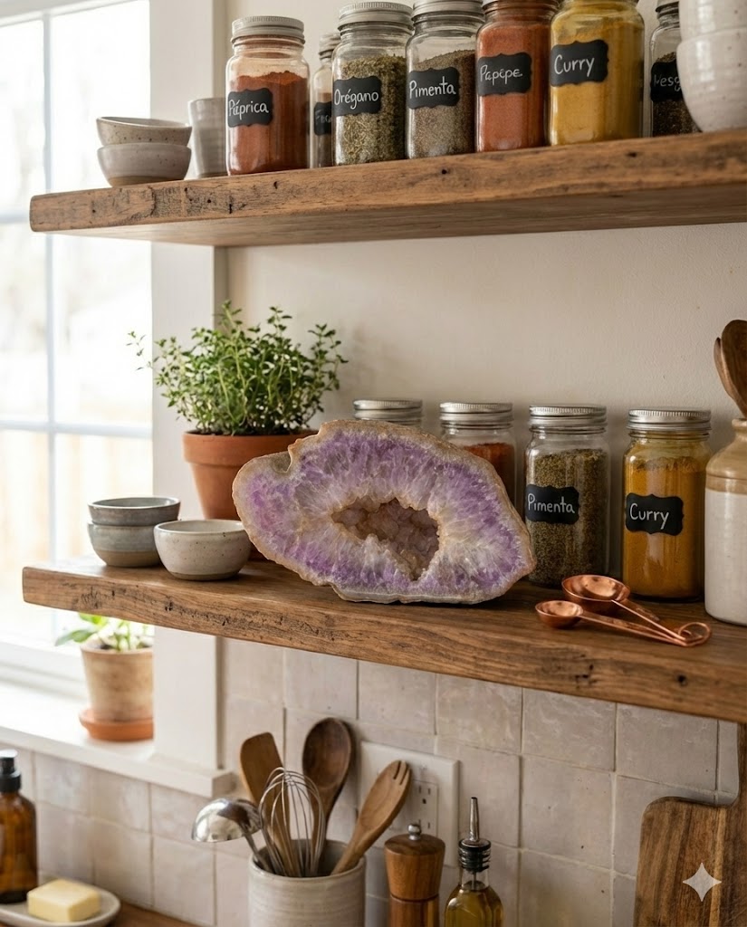 Geodo de Ágata Roxa Natural – Peça Única de 884 g | Cristal com Núcleo Geodado para Decoração, Energia e Harmonização | Ideal para Sala, Escritório e Espaços Zen - Doca Express