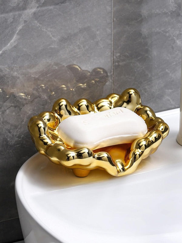 Porta Sabonete Decorativo Nuvem Luxo Dourado ou Prateado