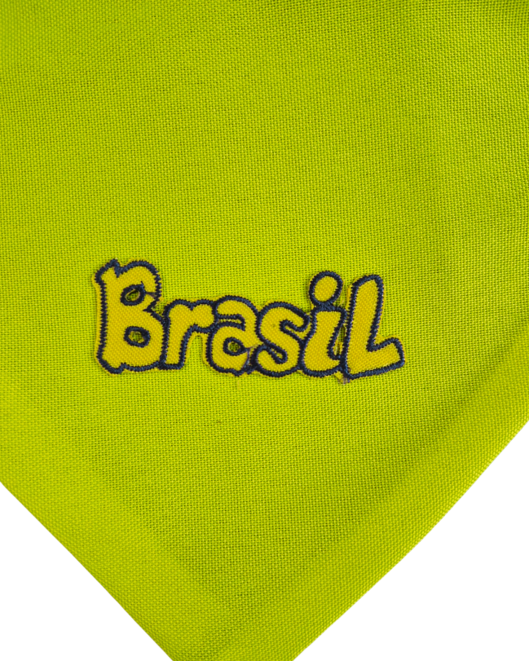 Bandana Pet Brasil Amarela Bordada Modelo Brasil Fun – Tamanhos P, M e G | Doca Express