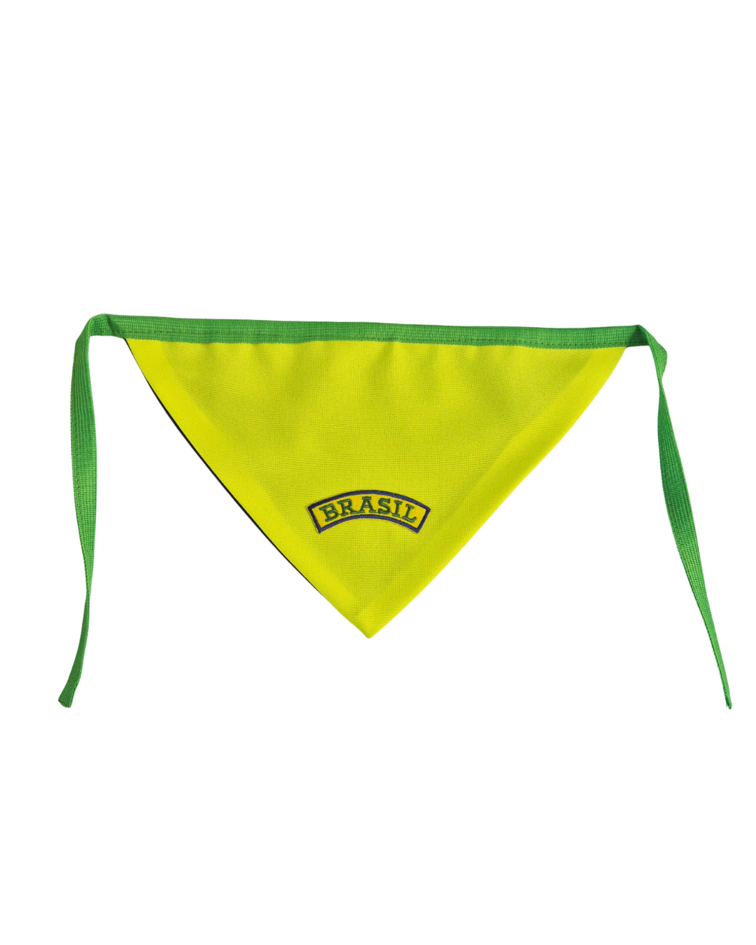 Bandana pet Brasil amarela bordada modelo Canarinho para cachorro e gato