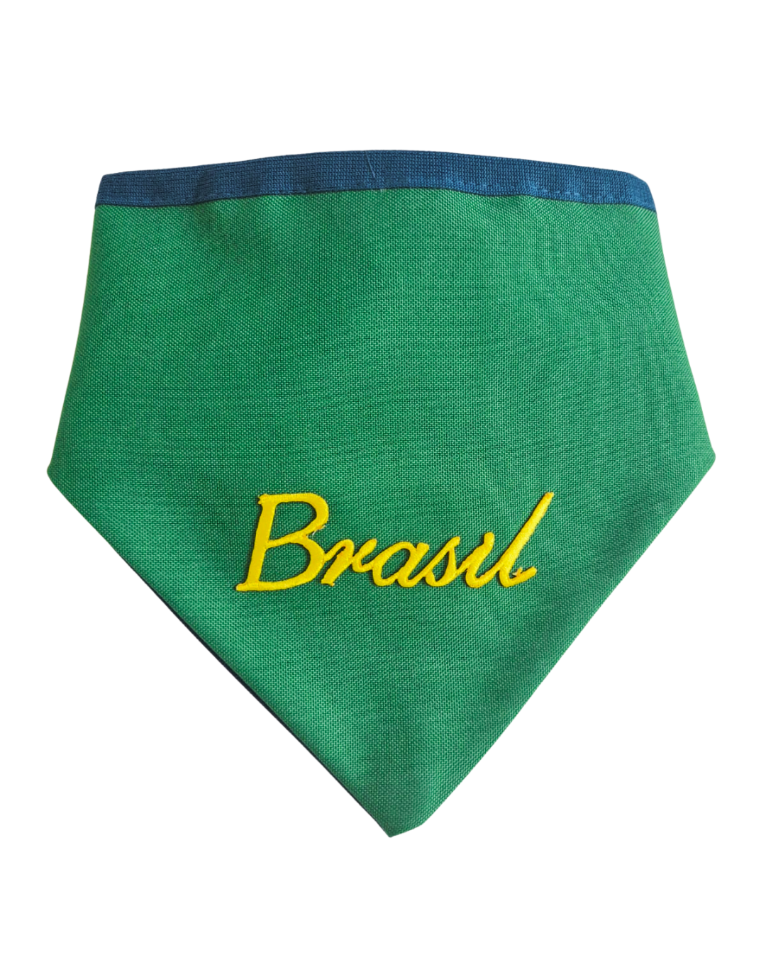 Bandana pet Brasil verde bordada modelo Verde Premium para cachorro e gato