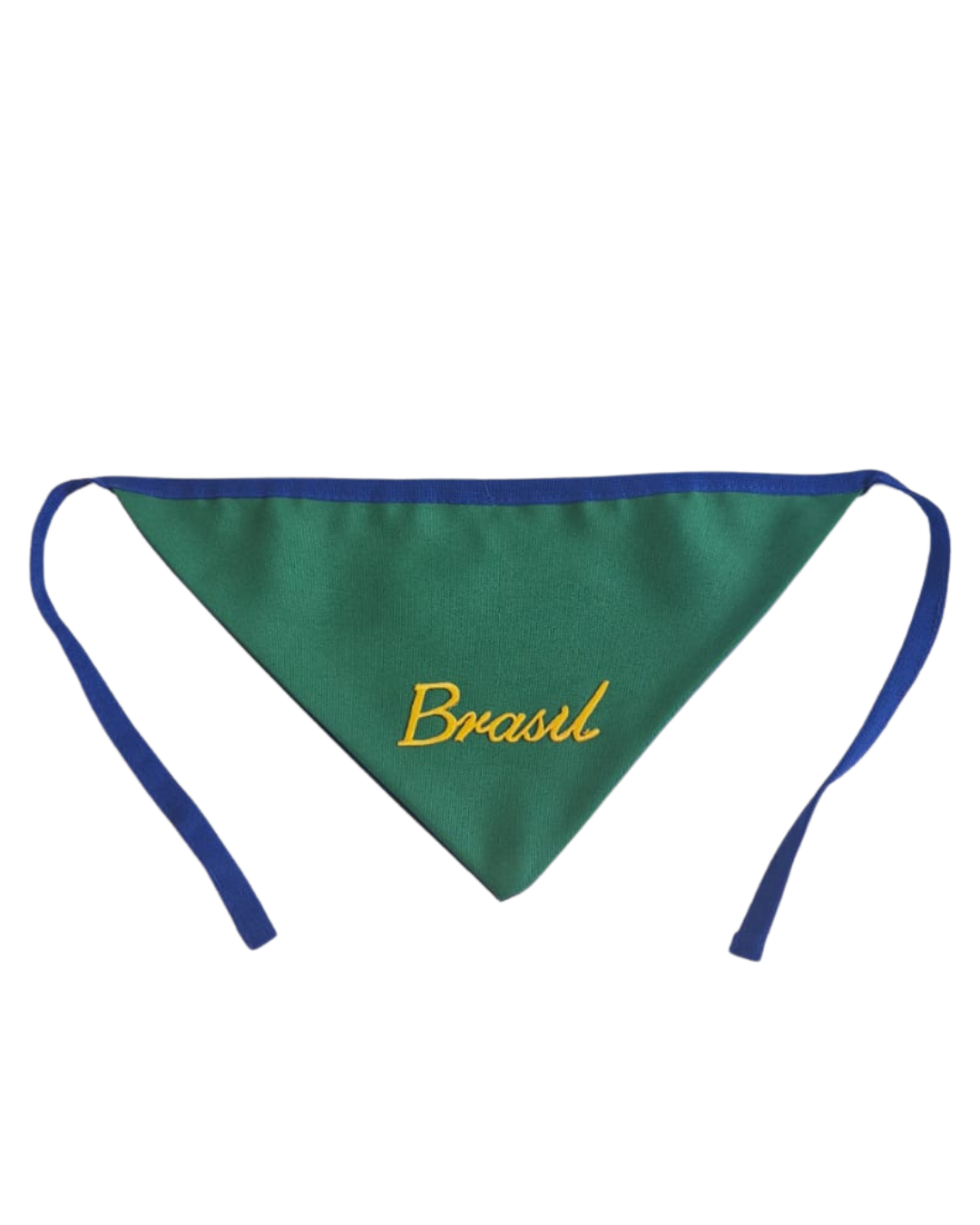 Bandana pet Brasil verde bordada modelo Verde Premium para cachorro e gato
