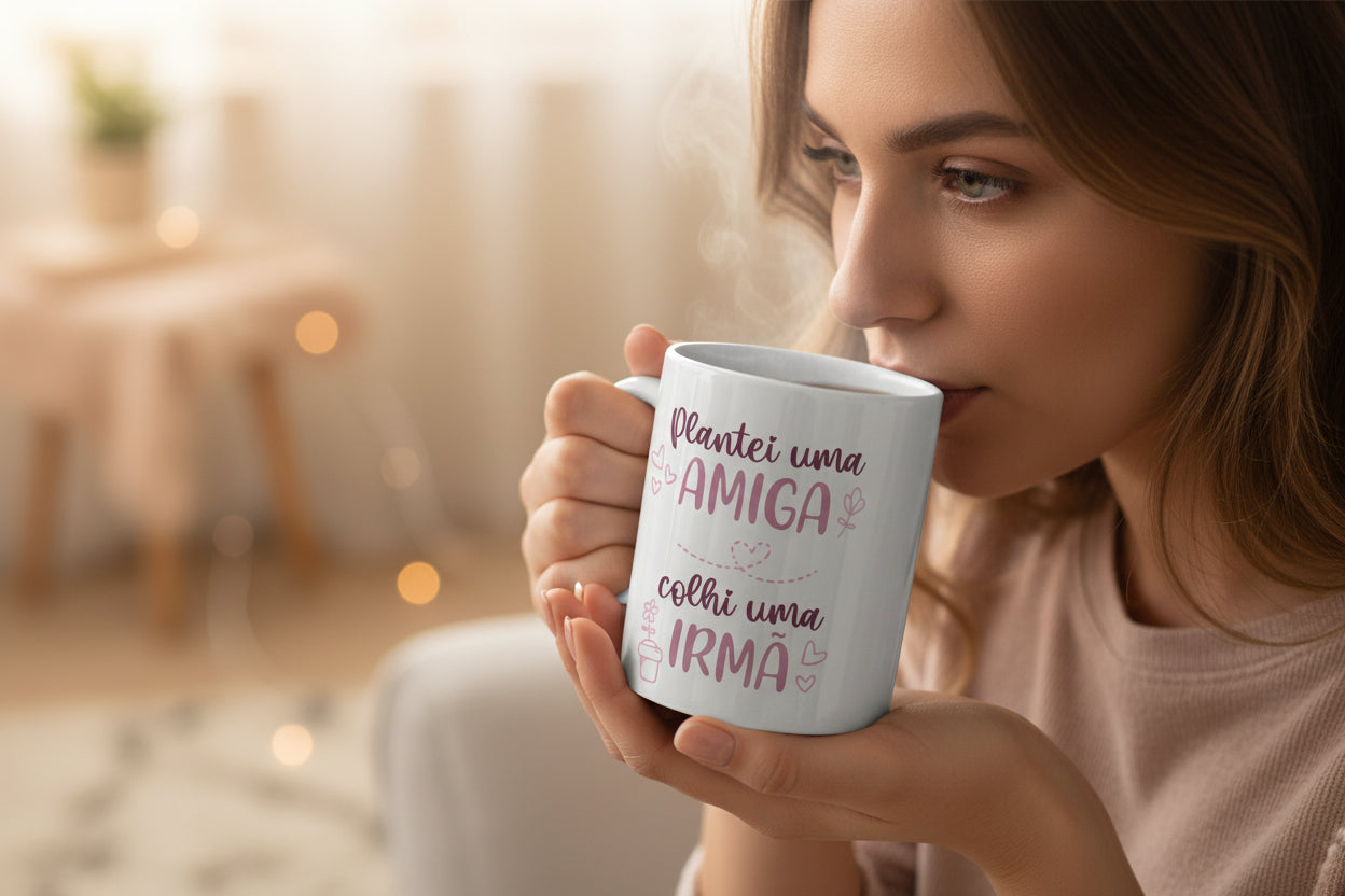 Caneca Amizade Plantei uma Amiga | Doca Express