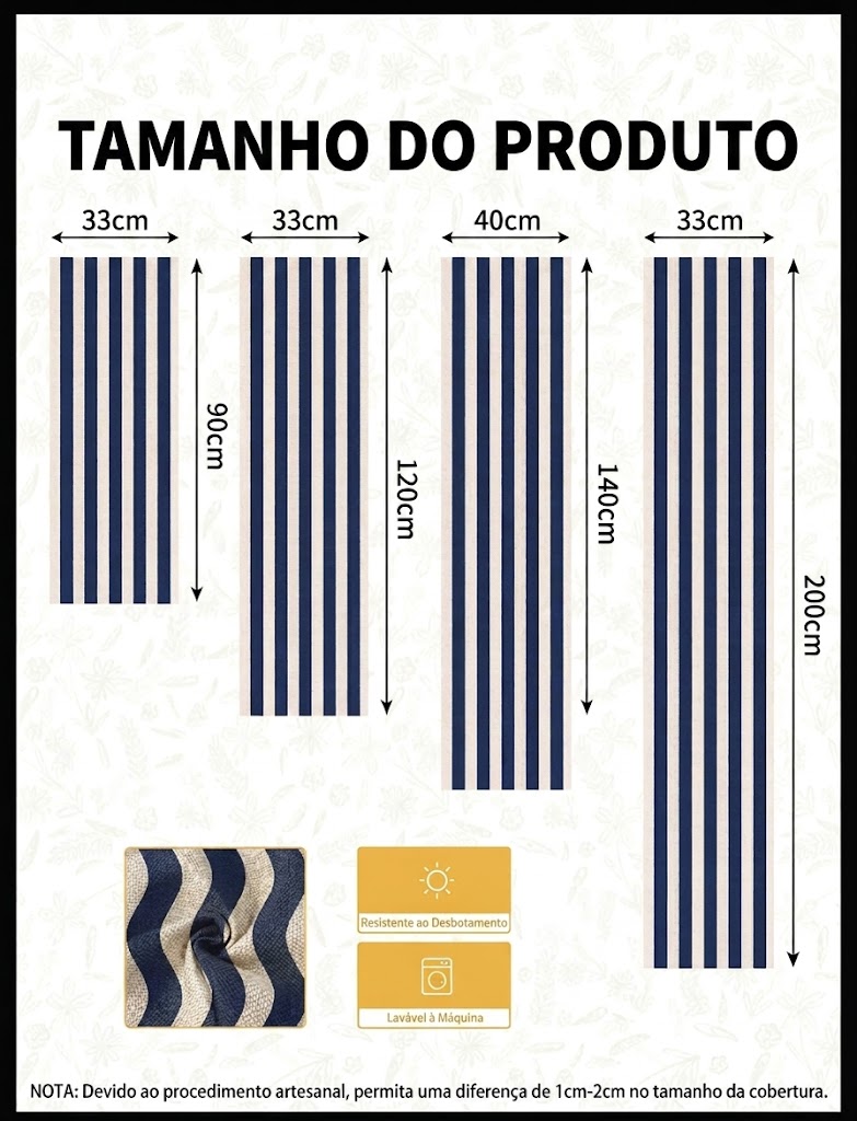 Coleção Mediterrâneo Doca Express com capa universal para geladeira.