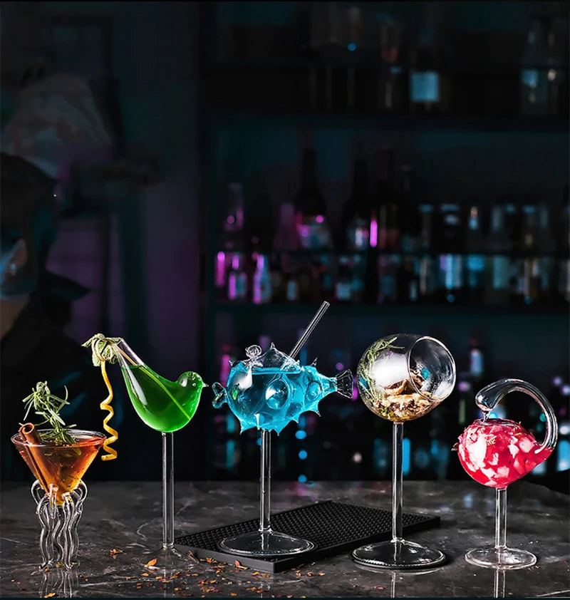 Cozinha - Taças Drinks e Cocktails Conjunto de Diferentes Designers e Cores Copo para Bar em Casa 