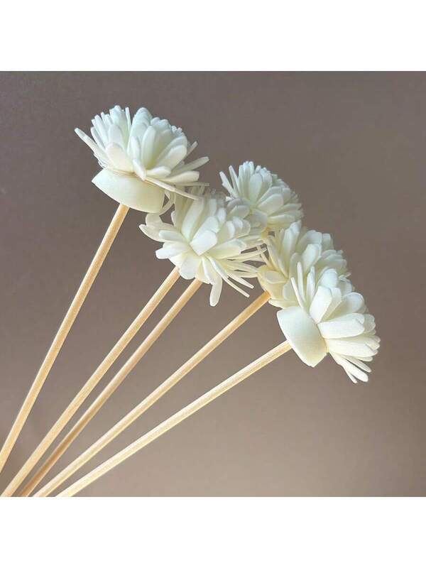 Kits de 20 Varetas Difusoras com Flores Aromáticas em Espuma Branca | Difusor Decorativo para Ambientes | Doca Express
