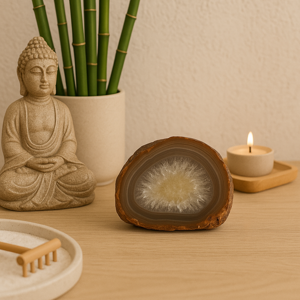 Placa de Ágata Marrom Natural • Peça Única para Decorar AmbientesPlaca de Ágata Marrom Natural • Peça Única para Decorar Ambientes - Doca Express Decoração