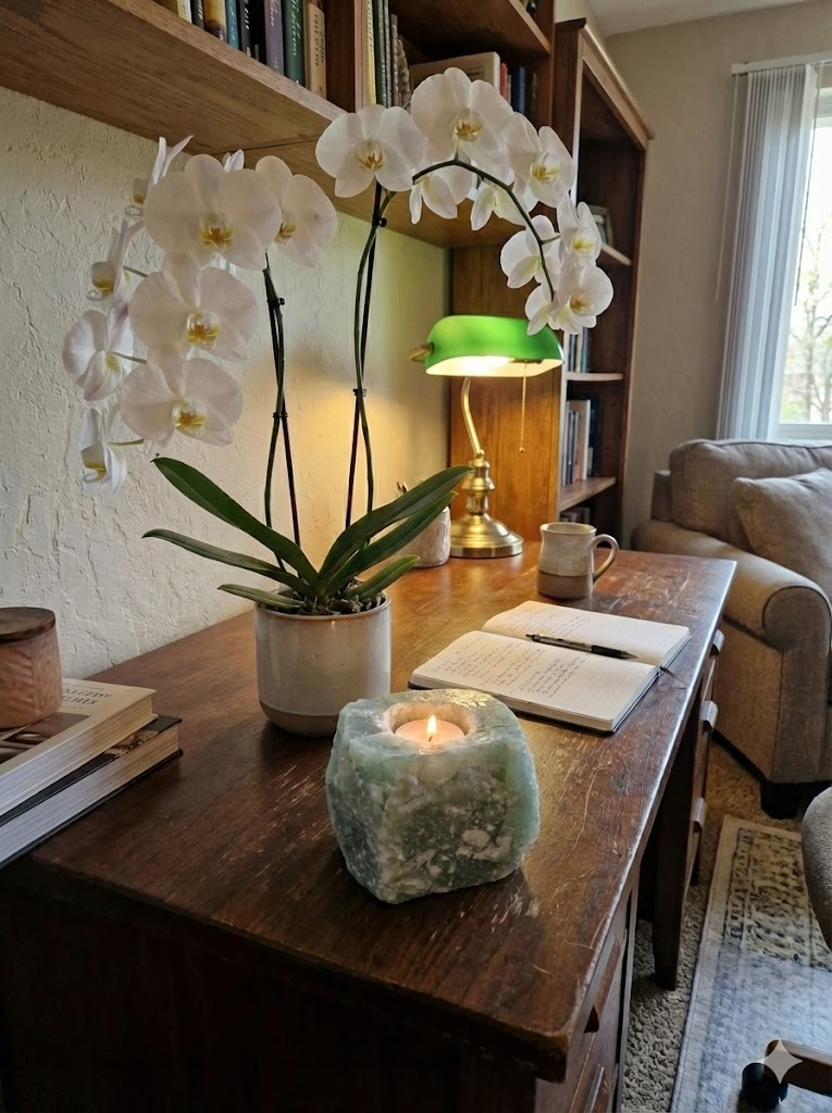 

porta-velas-quartzo-verde-ambiente-escritorio

