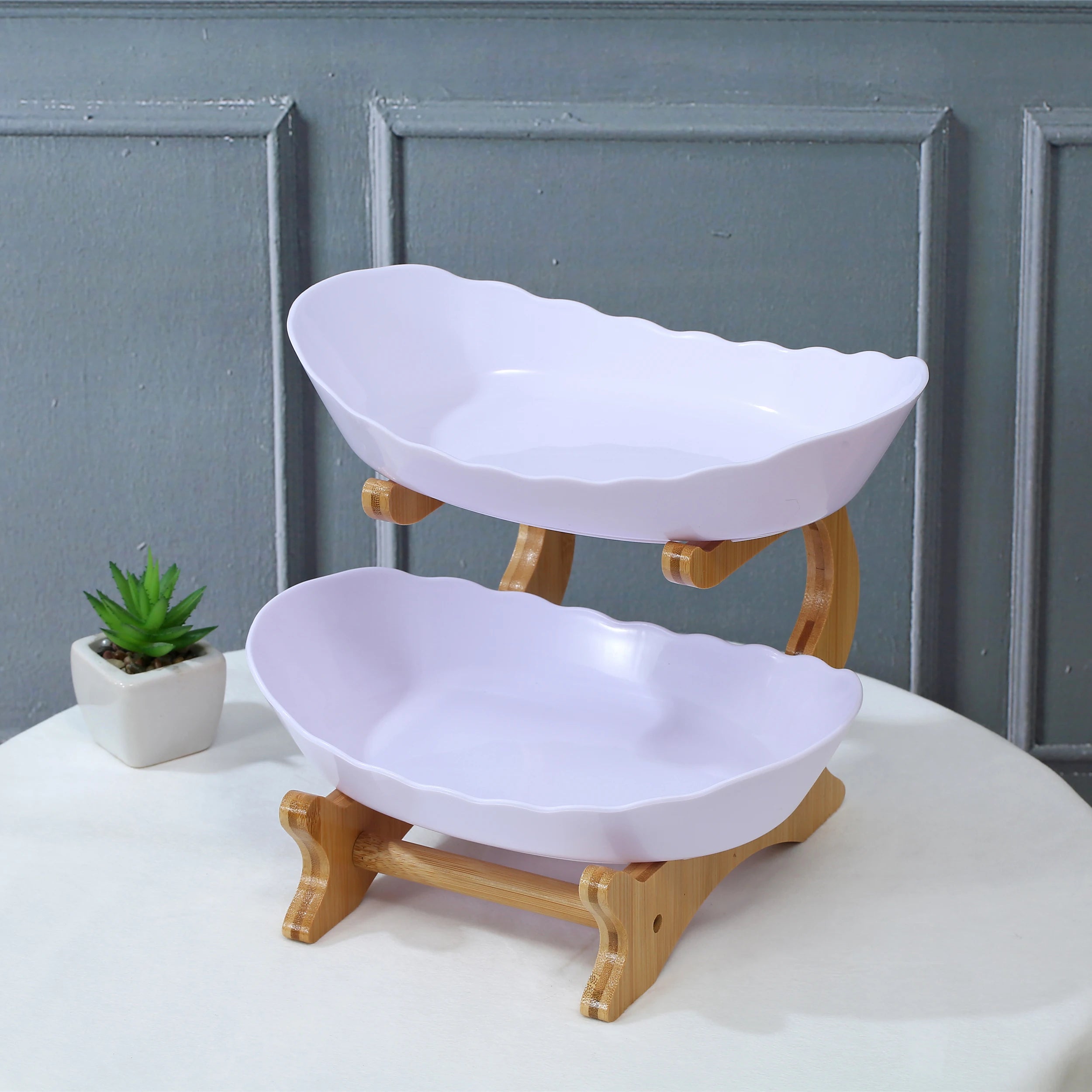 2/3 Layer Fruit Plate Home Living Room Plastic Snack Dish Creative Modern Dried Fruit Basket Candy Dish Cake Stand Salad Bowl