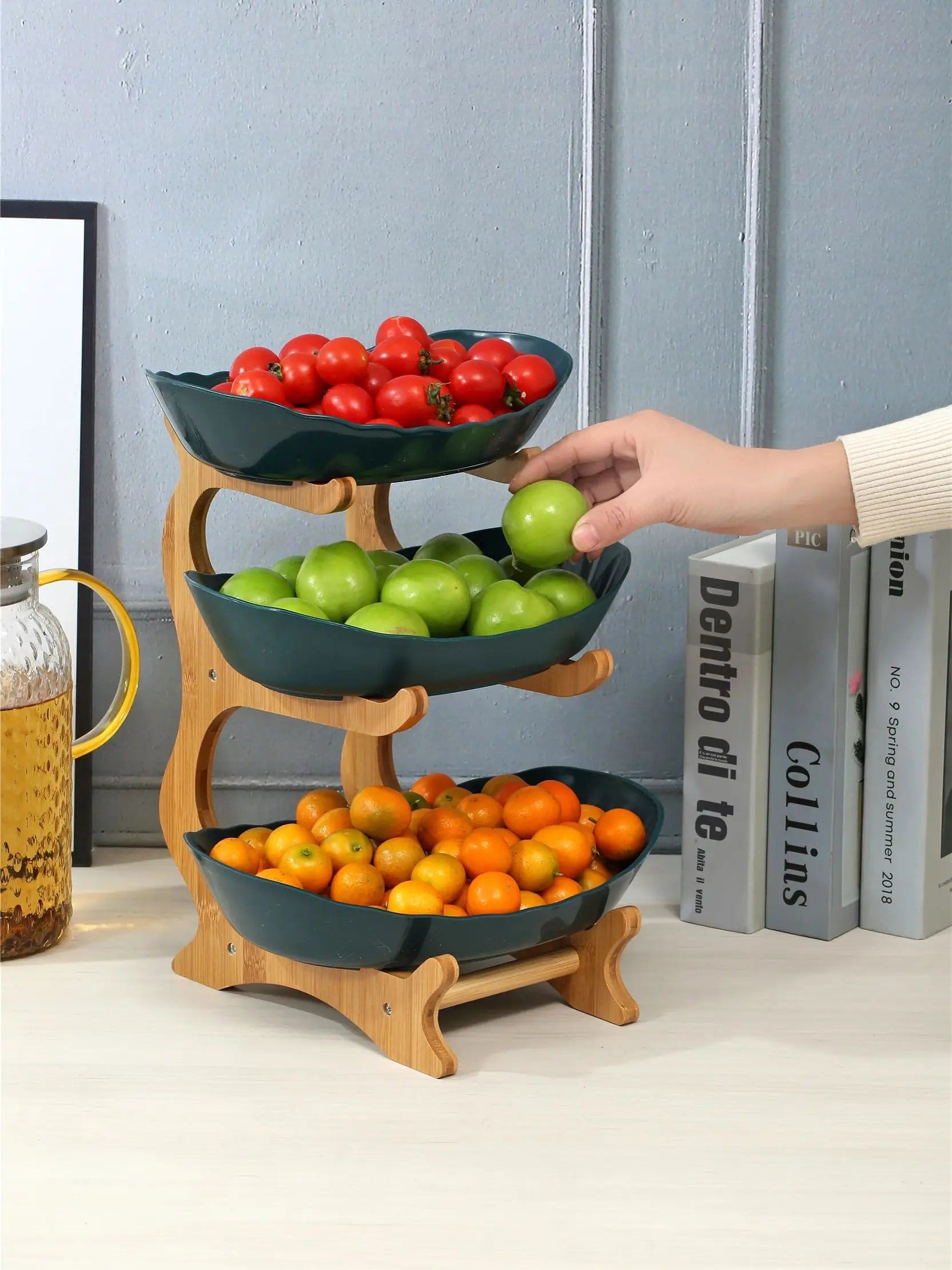 2/3 Layer Fruit Plate Home Living Room Plastic Snack Dish Creative Modern Dried Fruit Basket Candy Dish Cake Stand Salad Bowl