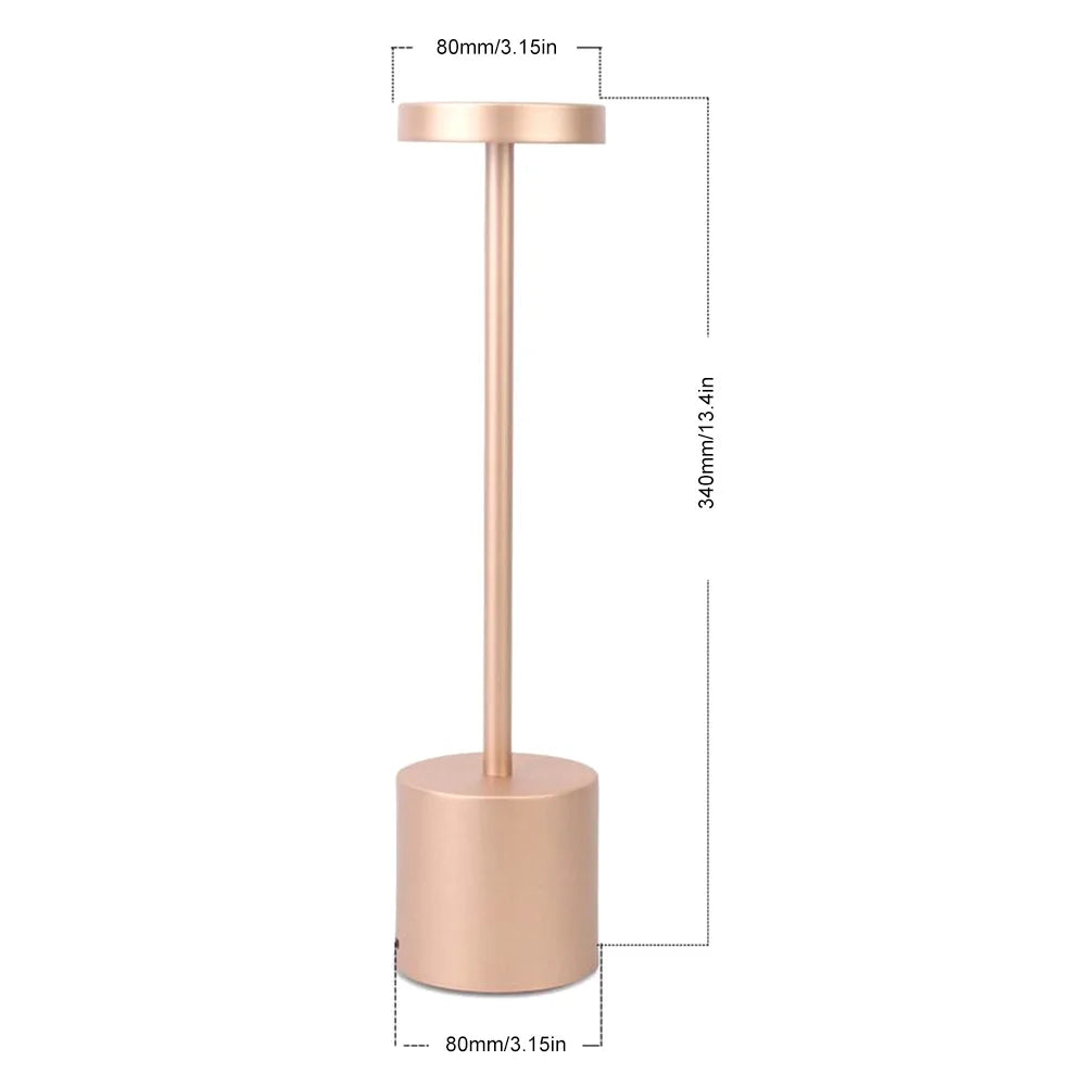 Classic Table Lamp USB Rechargeable Night Light Stepless Dimming Touch Desk Lamp 3 Colors Bedside Lamp Hotel Bar Decoration