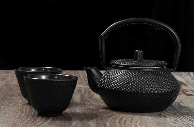 300ML  Tea Pot with Stainless Steel Infuser Cast Iron Teapot Tea Kettle for Boiling Water Oolong Tea