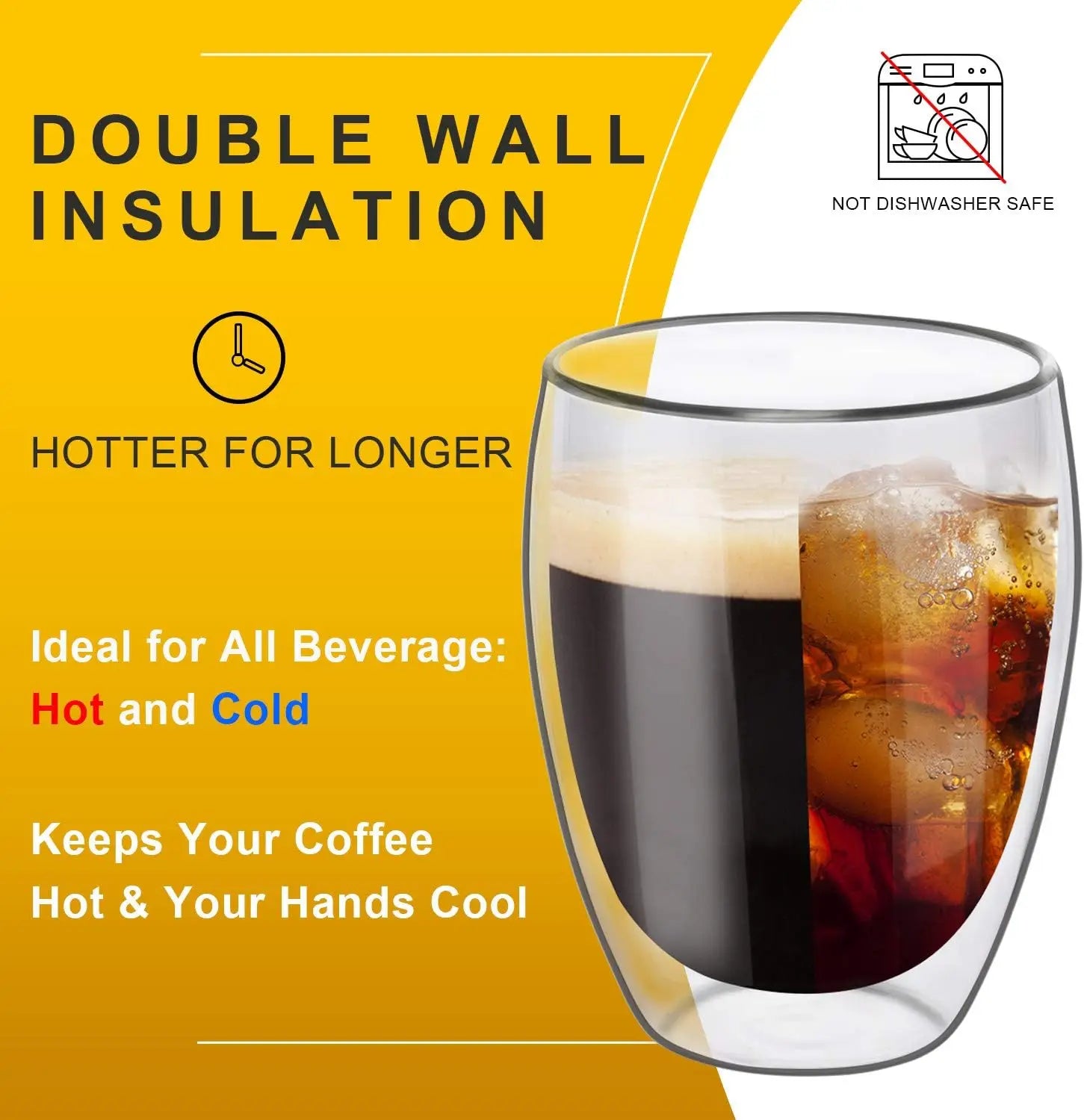 Heart Love Shaped Glass Mug Couple Cups Double Glass Cup Heat-Resisting Wine Glasses Tea Mugs Milk Espresso Coffee Cup Drinkware